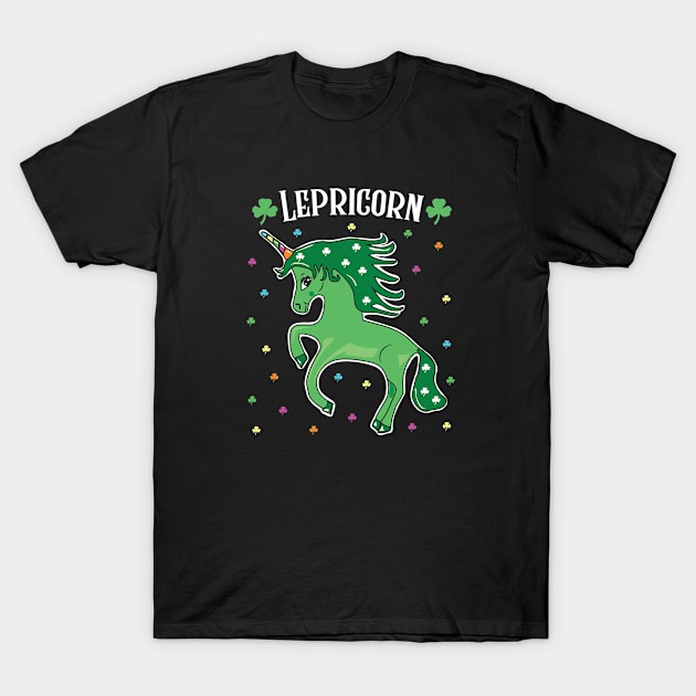 Lepricorn Unicorn St Patricks Day T-Shirt by FruitflyPie